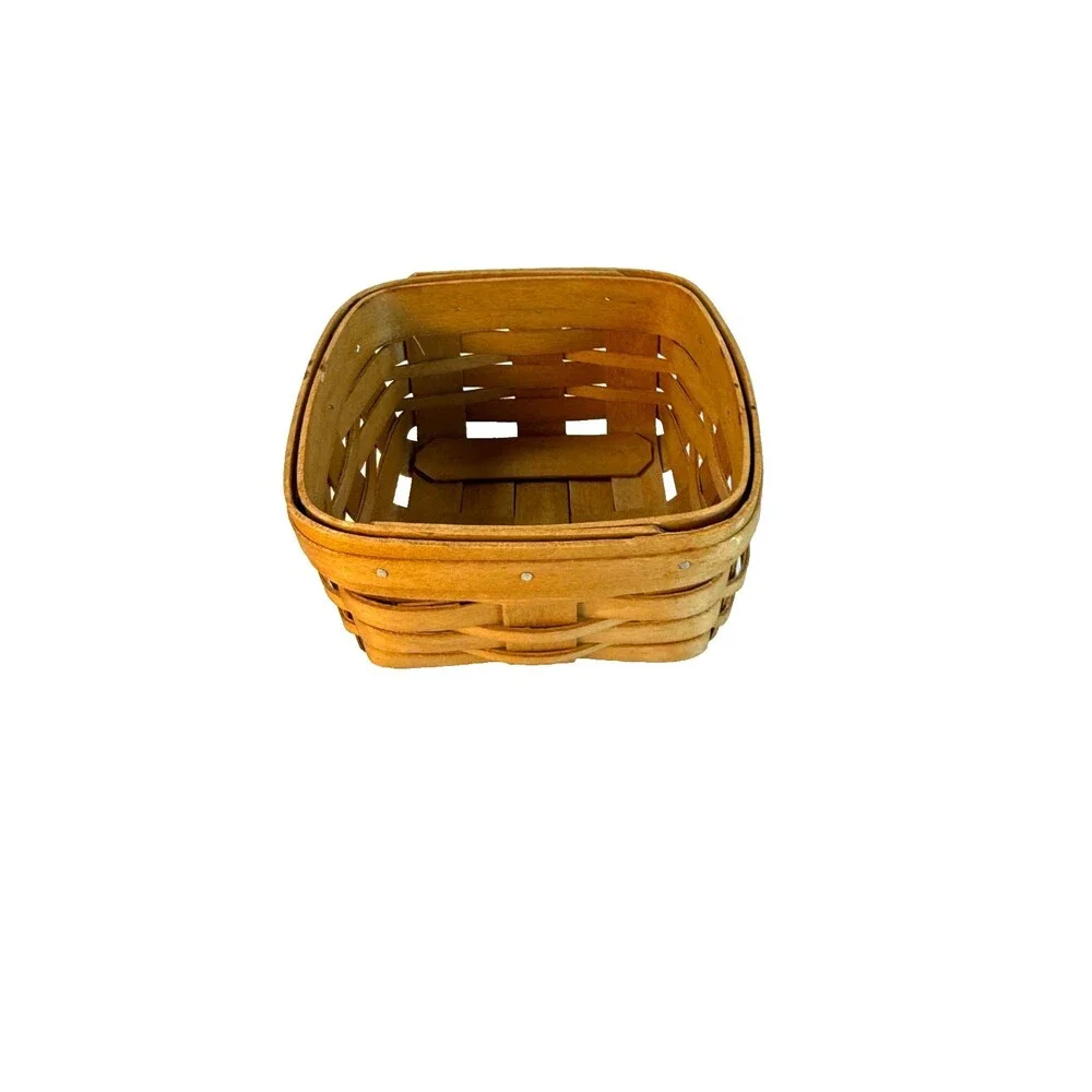 1996 Bradford Wood Woven Basket 5